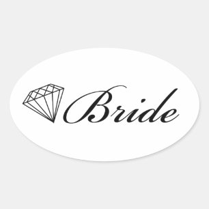Diamond Bride Sticker On White