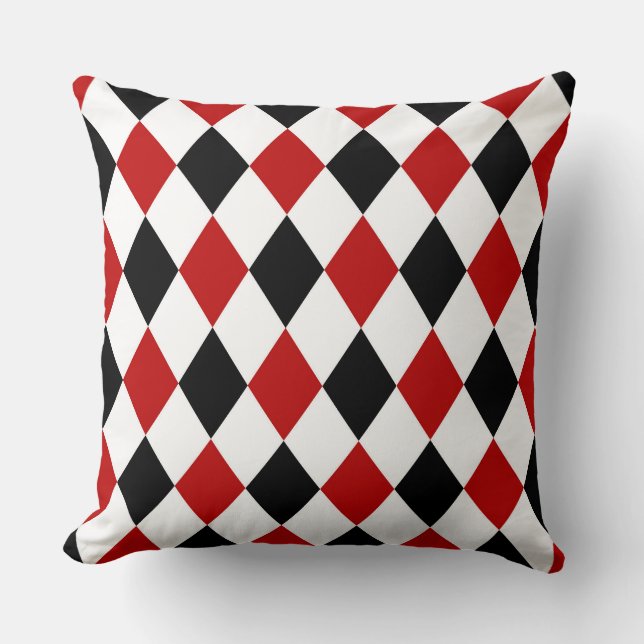 Diamond Casino pattern game room decor Cushion (Front)