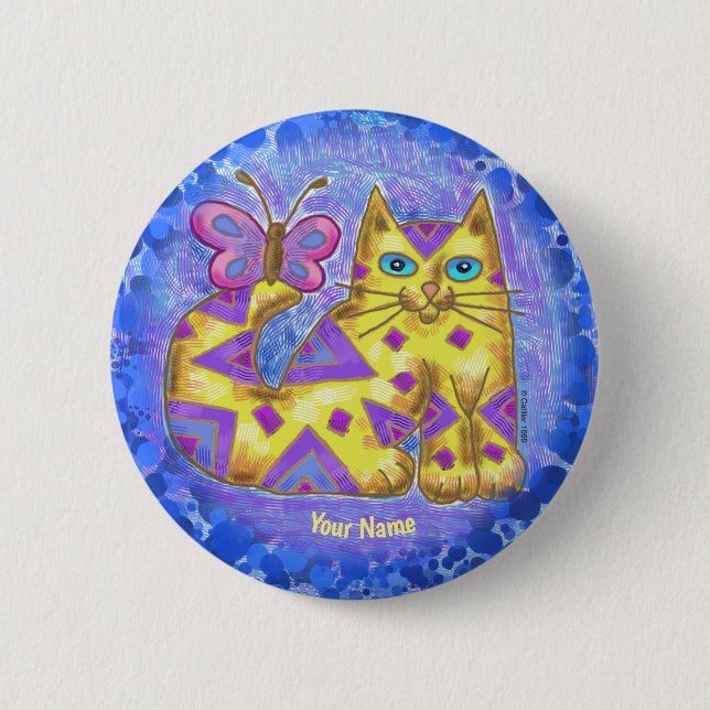 diamond cat  pin (Front)