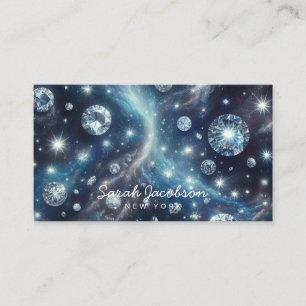 Diamond Celestial Business Card – Cosmic Night Sky