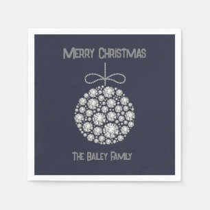 Diamond Christmas Ornament Napkin