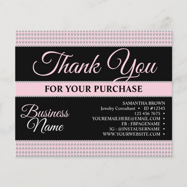 Diamond Circle Thank you Pink (Front)