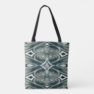 Diamond Clover Abstract Swirl Tote Bag