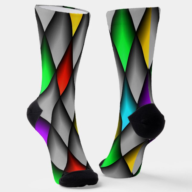 Diamond Colourful Socks (Angled)