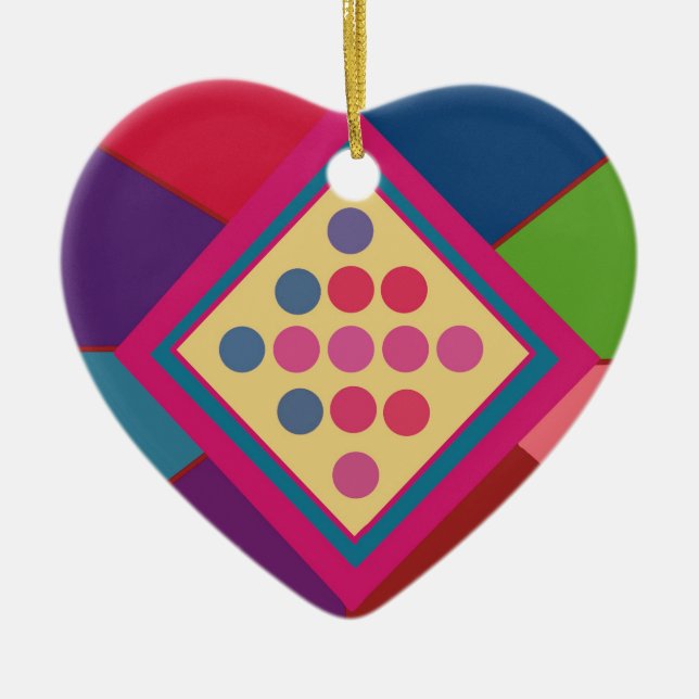 diamond colours ceramic tree decoration (Front)