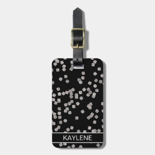Diamond Confetti Personalised Luggage Tag