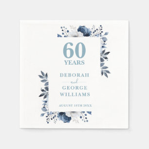Diamond Country Floral 60th Wedding Anniversary  Napkin