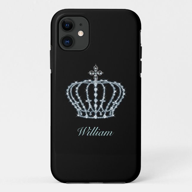Diamond Crown Customisable  iPhone Case (Back)