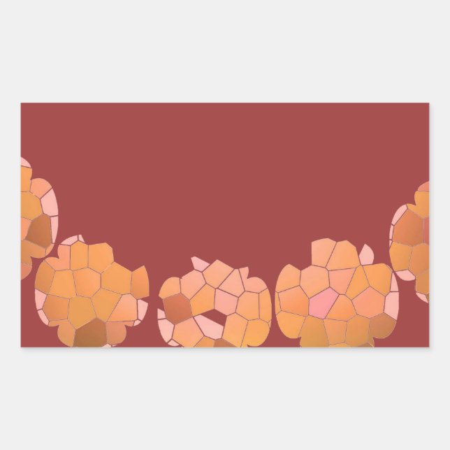 Diamond Crystal : RedRose PinkRose Petals Rectangular Sticker (Front)