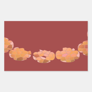 Diamond Crystal : RedRose PinkRose Petals Rectangular Sticker