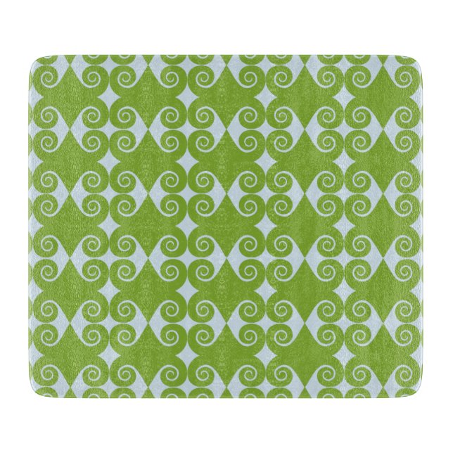 Diamond Curl Pattern Cutting Board (Front)