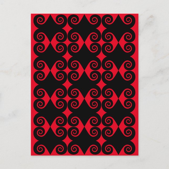 Diamond Curl Pattern Postcard (Front)