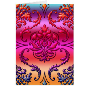 Diamond Damask, Reverse Rainbow Fade #5