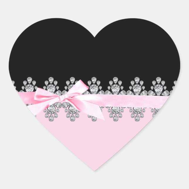 Diamond Delilah Heart Sticker (Front)