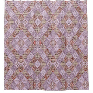 Diamond Designs In Pinks Shower Curtain