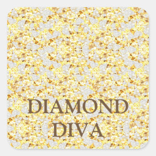 DIAMOND DIVA   SQUARE STICKER