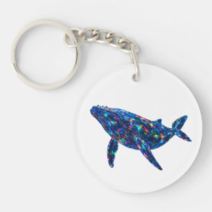 Diamond Dolphin - Vibrant Art Key Ring