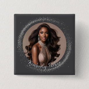 Diamond Dust Pageant Button