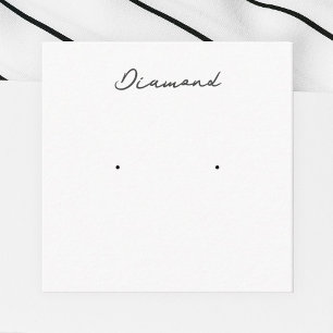 Diamond Earring Jewellery Display Card