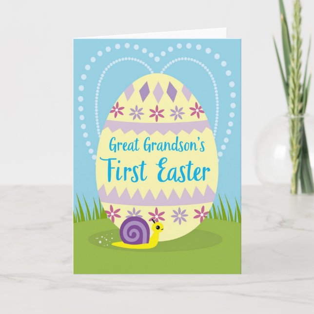 Diamond Easter Grandson Card (Front)