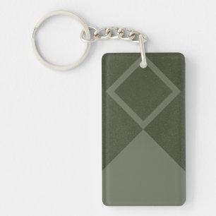 Diamond Edge Moss Green Keychain – Customisable