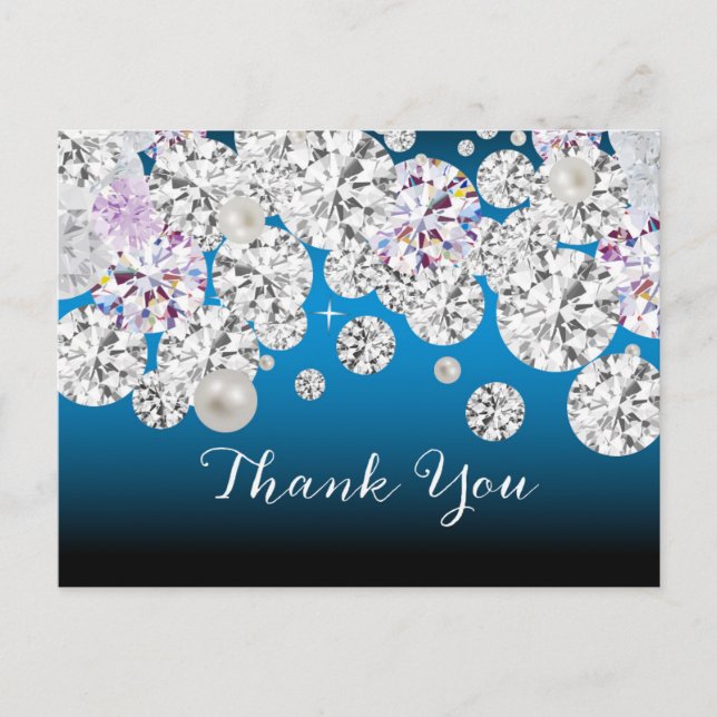 Diamond elegant thank you card (Front)