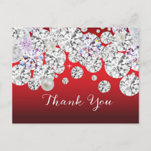 Diamond elegant thank you card