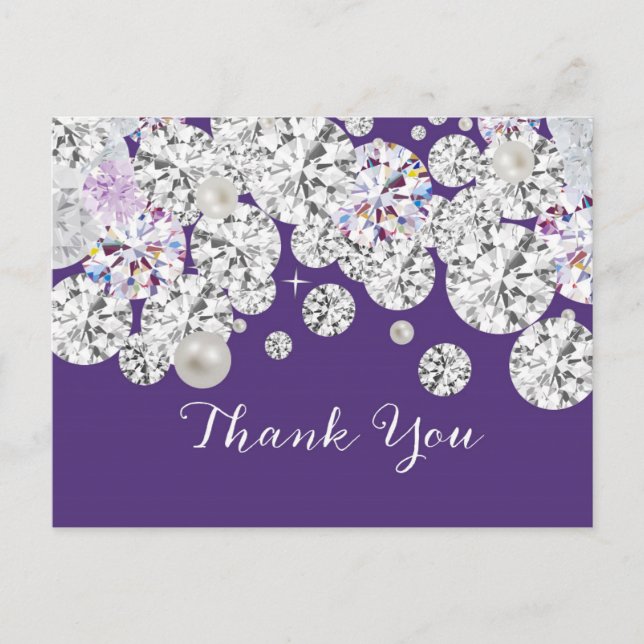 Diamond elegant thank you card (Front)