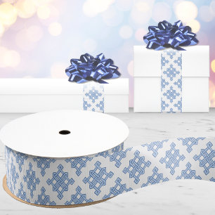 Diamond Endless Knot Hue in Blue Porcelain Grosgrain Ribbon