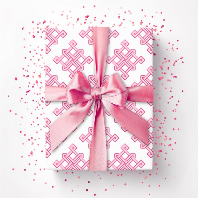 Diamond Endless Knot Hue in Pink Wrapping Paper (Creator Uploaded)