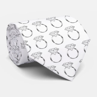 Diamond Engagement Wedding Silver Ring Pattern Tie