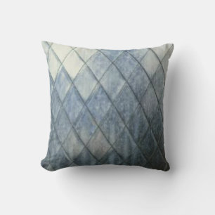 Diamond Faded Denim Design Pillow