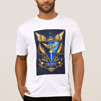 Diamond Faith LLC: Elegant Wings, Sapphire & Gold T-Shirt