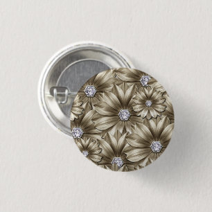 Diamond Flowers Button