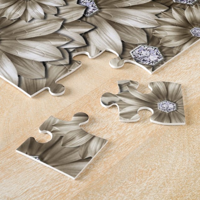 Diamond Flowers Jigsaw Puzzle Gemstone (Side)