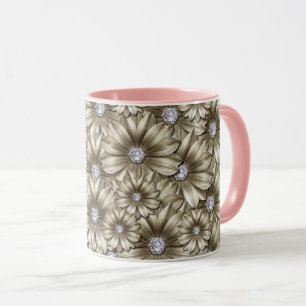 Diamond Flowers Mug