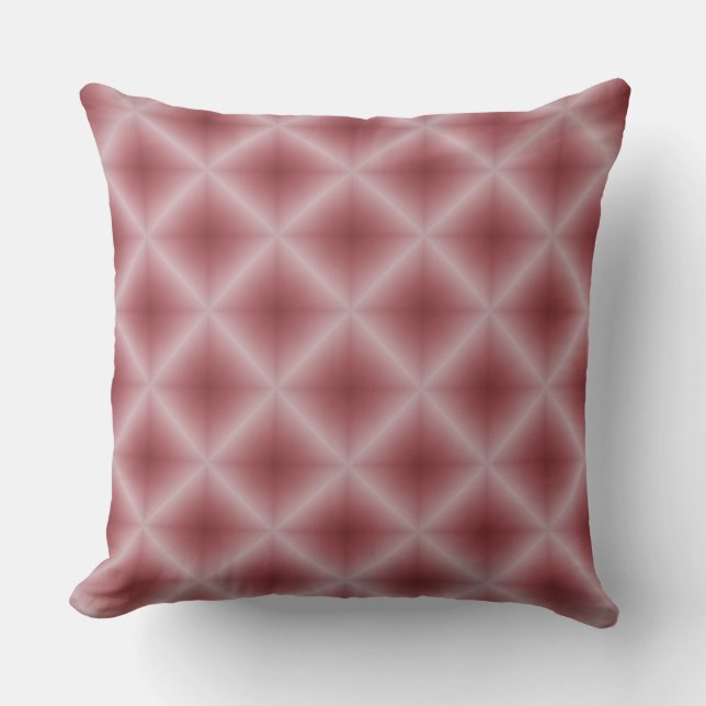 Diamond Funnel Hot Pink Pattern Throw Pillow (Front)