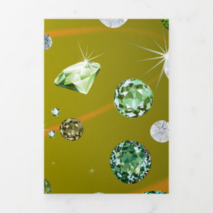 Diamond Galaxy 10 Tri-Fold Holiday Card