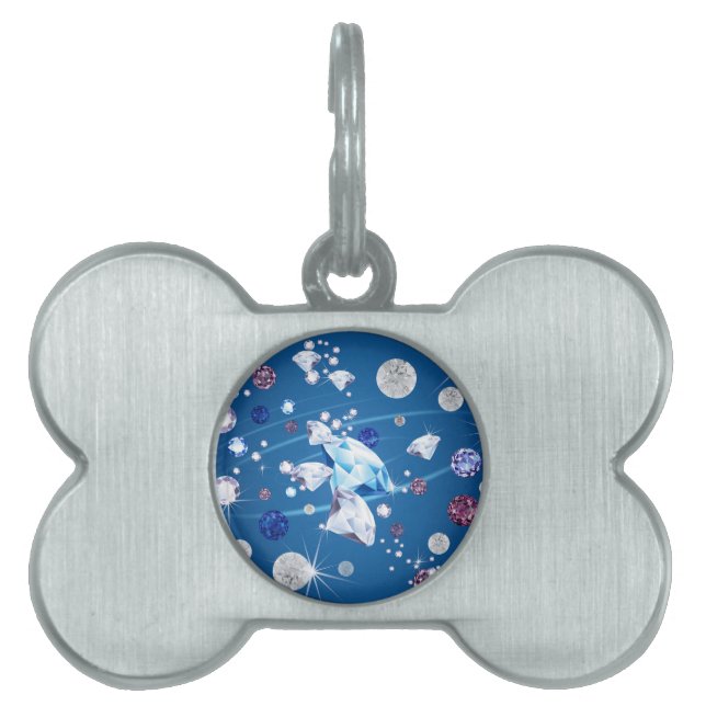 Diamond Galaxy 12 Pet ID Tag (Front)