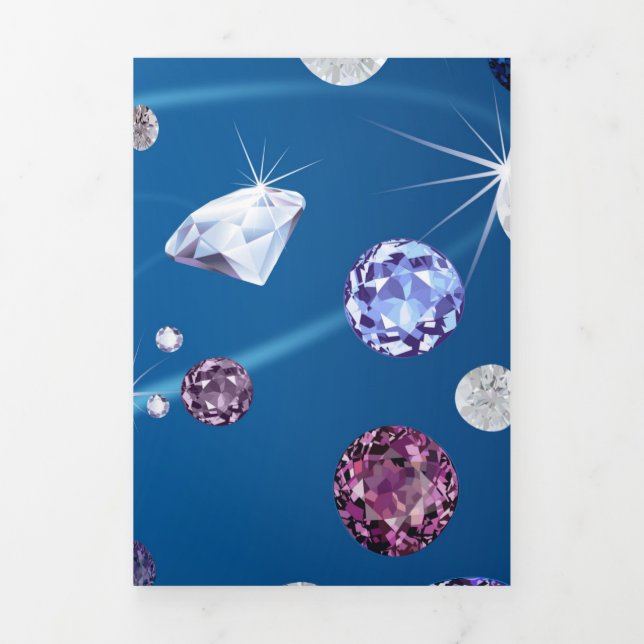 Diamond Galaxy 12 Tri-Fold Holiday Card (Cover)