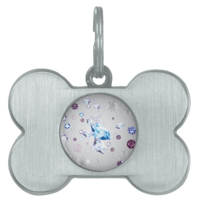 Diamond Galaxy 3 Pet ID Tag (Front)