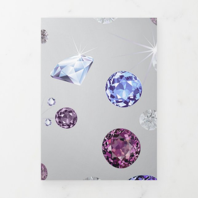 Diamond Galaxy 3 Tri-Fold Holiday Card (Cover)