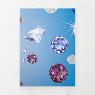 Diamond Galaxy 4 Tri-Fold Holiday Card