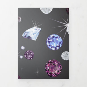 Diamond Galaxy 5 Tri-Fold Holiday Card