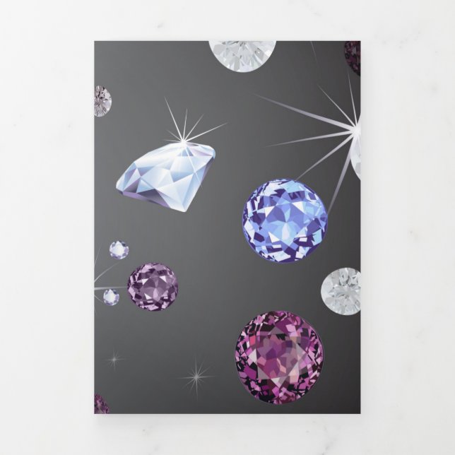 Diamond Galaxy 5 Tri-Fold Holiday Card (Cover)