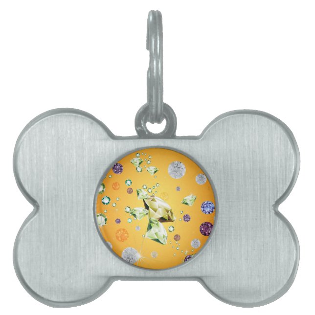 Diamond Galaxy 7 Pet ID Tag (Front)