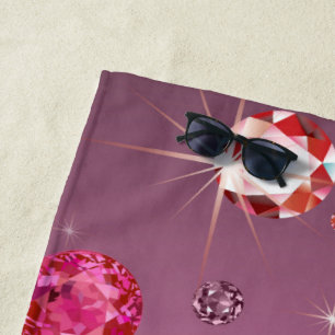 Diamond Galaxy 9 Beach Towel