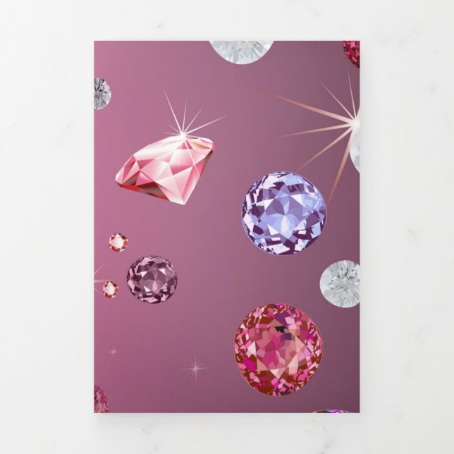 Diamond Galaxy 9 Tri-Fold Holiday Card (Cover)