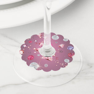 Diamond Galaxy 9 Wine Glass Tag
