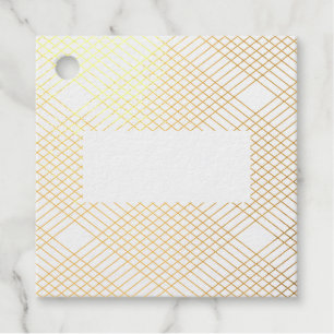 Diamond Gatsby Geometric Photo Real Gold Foil Favour Tags